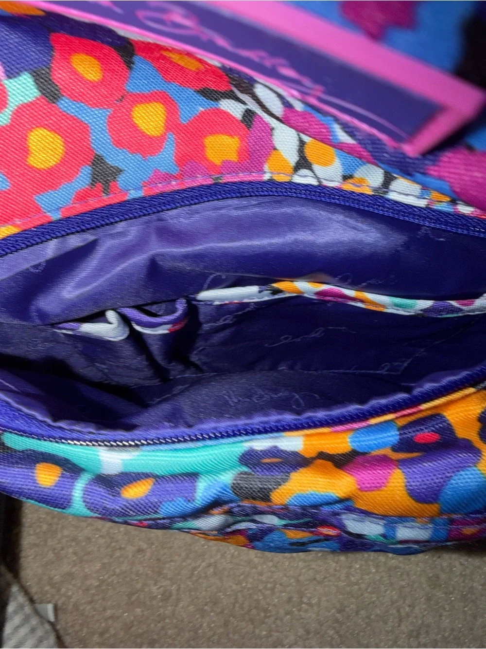 Vera Bradley Multicolor Purple Floral Backpack